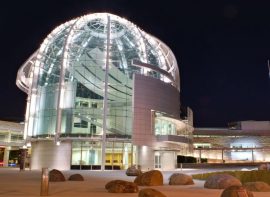 night scene of san jose city hall